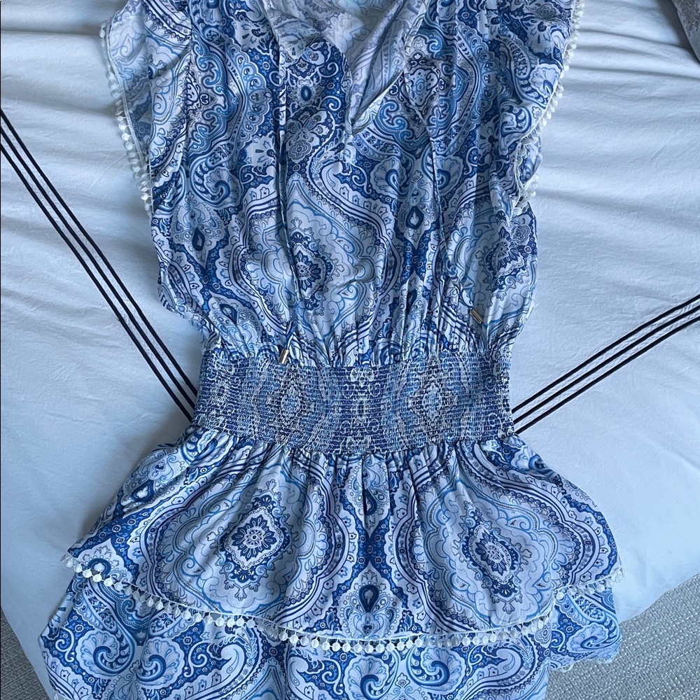 Melissa Odabash Keri Blue Paisley Dress
